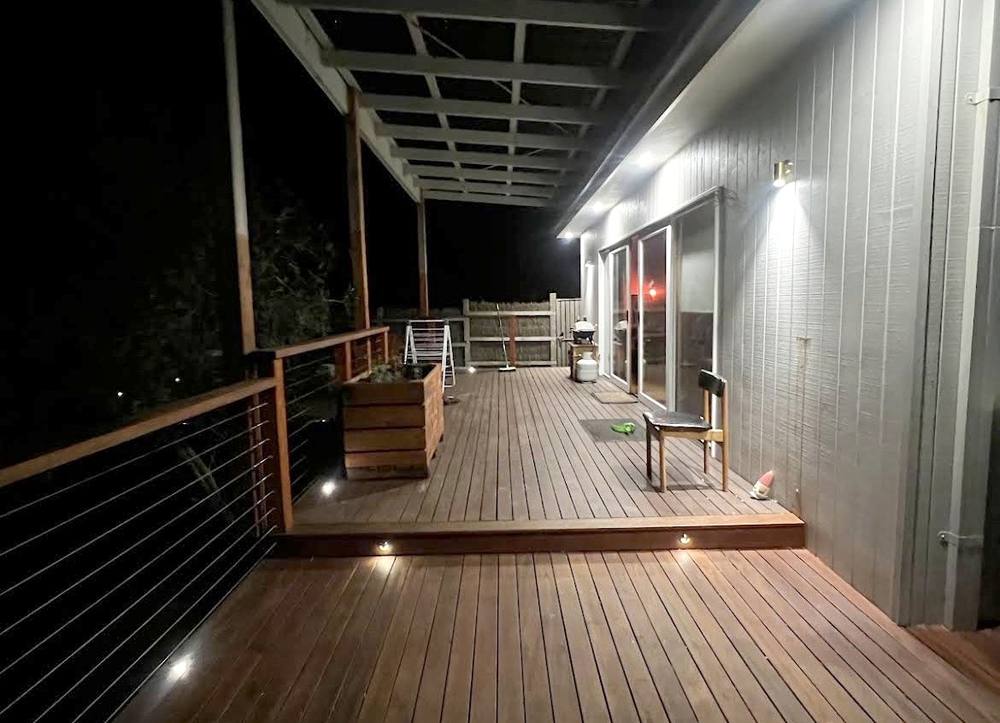 Deck and eave lighting changeover
