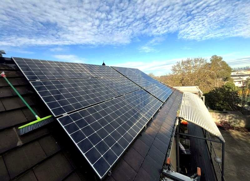 Solar panel clean, after